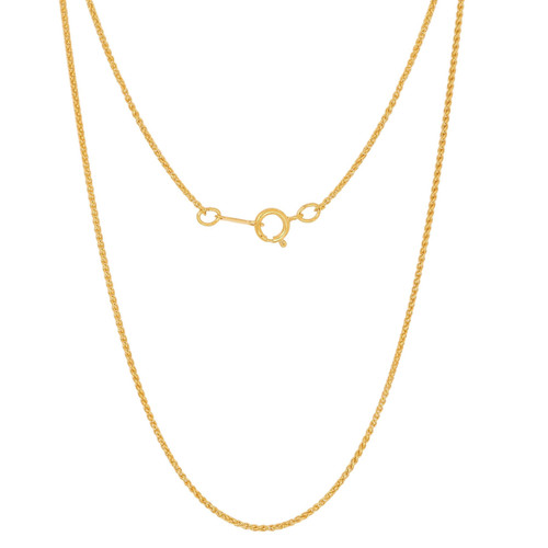 18 IN 14k Gold Filled 1.0mm Wheat Chain Necklace