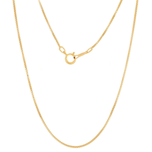 14K Gold Filled 18" 0.85mm Box Chain Necklace