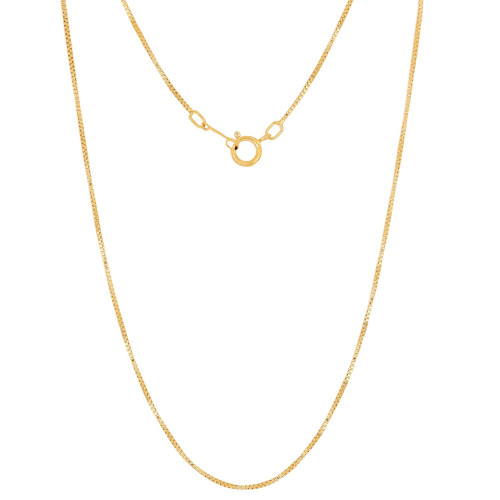 14K Gold Filled 18” 0.75mm Box Chain Necklace