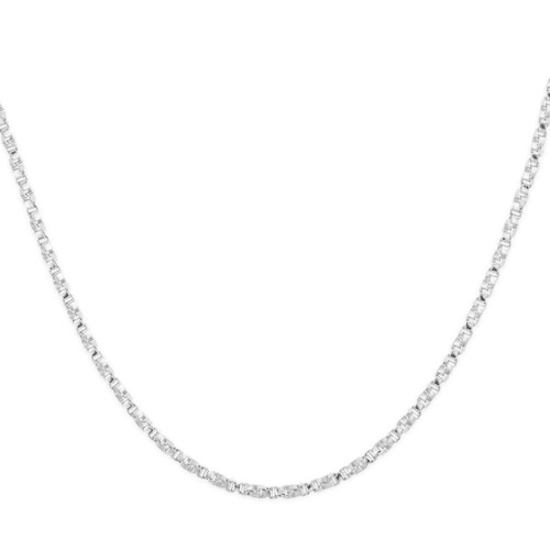 Sterling Silver 16" 0.82mm Twisted Box Chain Necklace