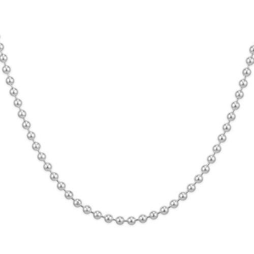 Sterling Silver 14" 1.2x1.2mm Ball Chain Necklace