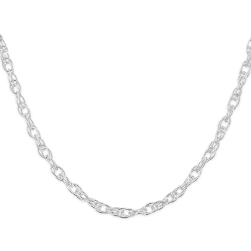 Sterling Silver 14" 1.77 x 2.34mm Rope Chain Necklace