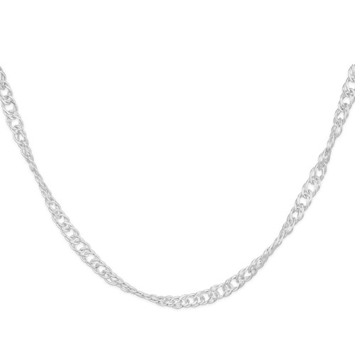 Sterling Silver 18" Singapore Chain Necklace