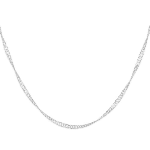 Sterling Silver 14" 1.27mm Singapore Chain Necklace