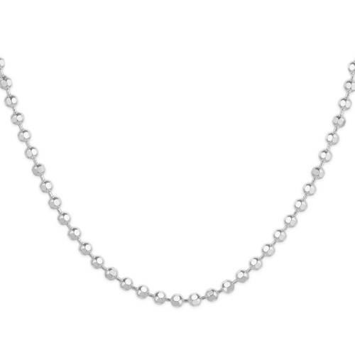Sterling Silver Diamond Cut Ball Necklace