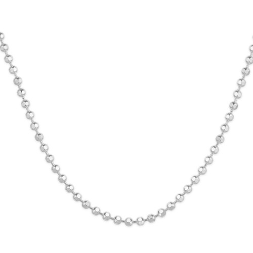 Sterling Silver 14" 0.98mm D/C Ball Chain Necklace