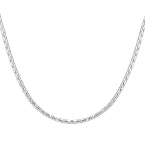 Sterling Silver 18" 0.89mm Round Box Chain Necklace