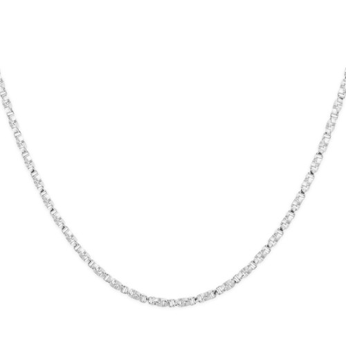 Sterling Silver 18" 0.97mm Twisted Box Chain Necklace