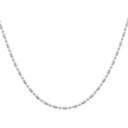 Sterling Silver 18" 1.87mm Alternating Ball Chain Necklace
