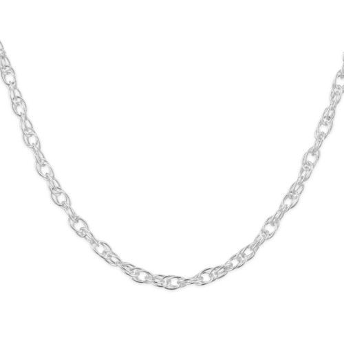 Sterling  Silver 14" 1.32 mm Rope Chain Necklace
