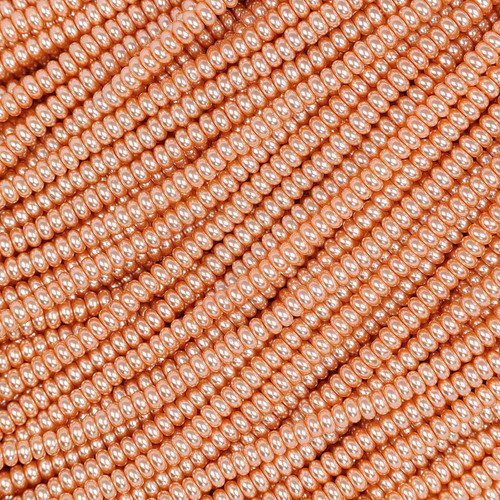 Rondelle Crystal Glass Pearls 4mm-Pale Copper