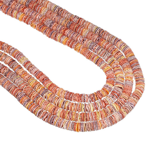 Pectin Shell Heishi Beads 10mm- Sunset Ombre