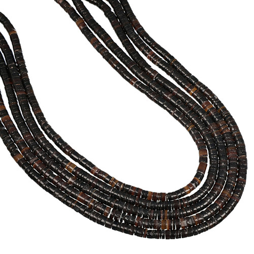 Black Pen Shell Heishi Beads – 5mm