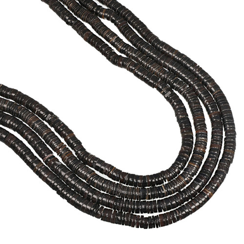 Black Pen Shell Heishi Beads – 10mm