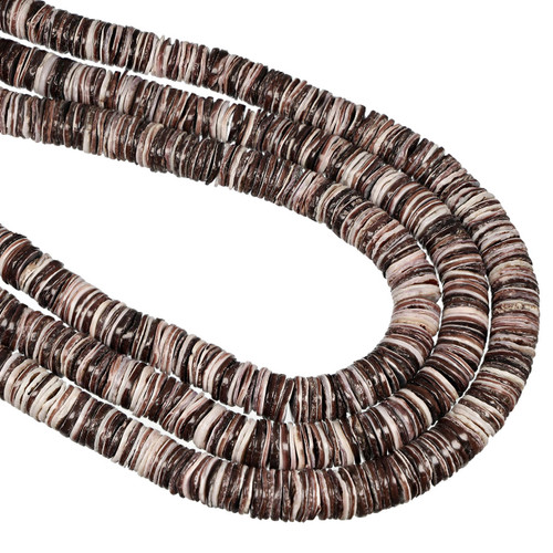 Violet Oyster Shell Heishi Beads – 10mm
