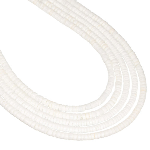 Litub Shell Heishi Beads 3mm-White