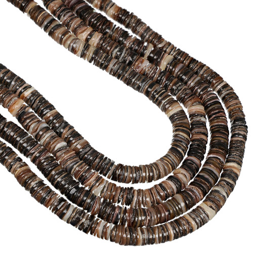 Brown Lip Shell Heishi Beads 10mm