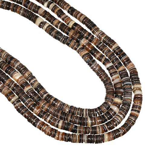 Brown Lip Shell Heishi Beads 8mm