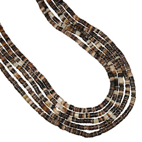 Brown Lip Shell Heishi Beads 5mm