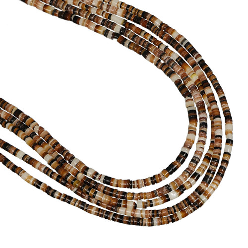 Brown Lip Shell Heishi Beads 3mm