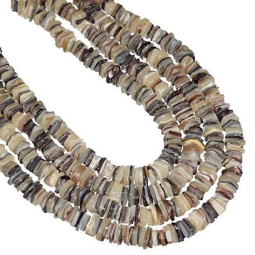Hammer Square Cut Shell Heishi Beads-10mm