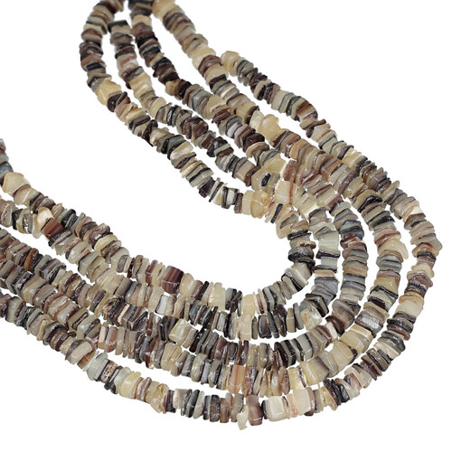 Hammer Square Cut Shell Heishi Beads-8mm