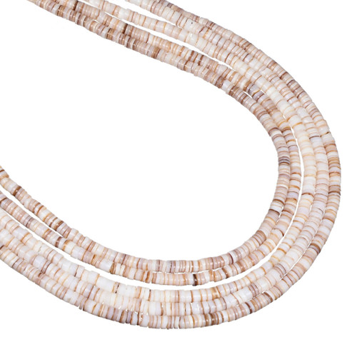 Conus Magus Shell Heishi Beads 3mm