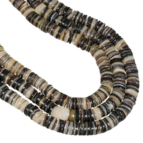 Black Lip Shell Heishi Beads 10mm
