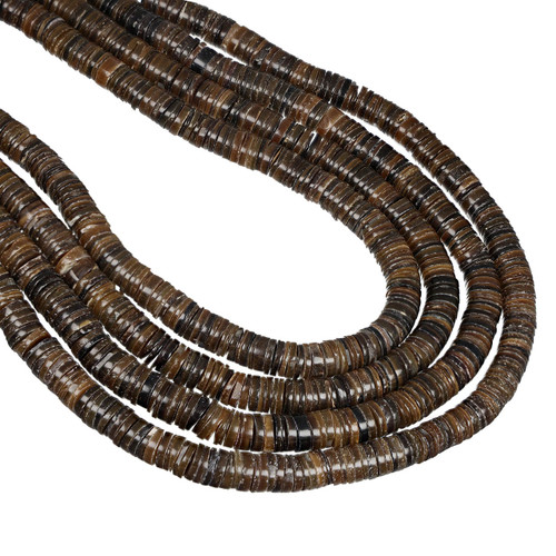 Brown Pen Shell Heishi Beads 10mm