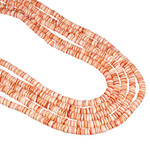 Red Lip Shell Heishi Beads 5mm
