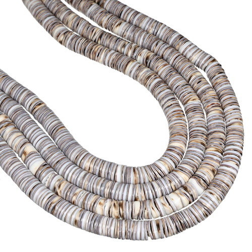 Tiger Cowrie Shell Heishi Beads 10mm