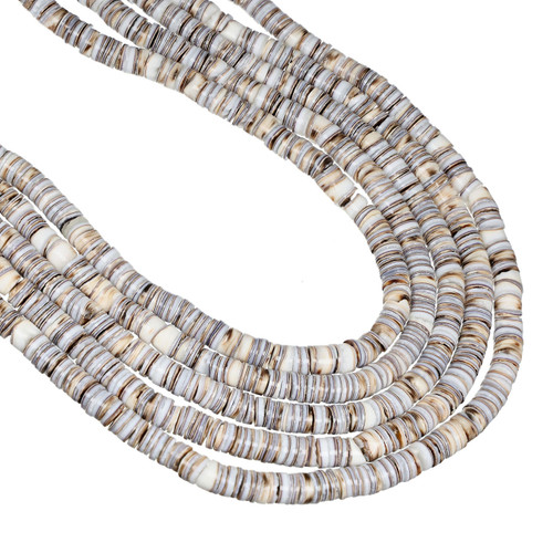 Tiger Cowrie Shell Heishi Beads 8mm