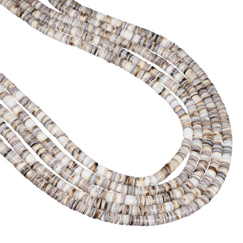 Tiger Cowrie Shell Heishi Beads 5mm