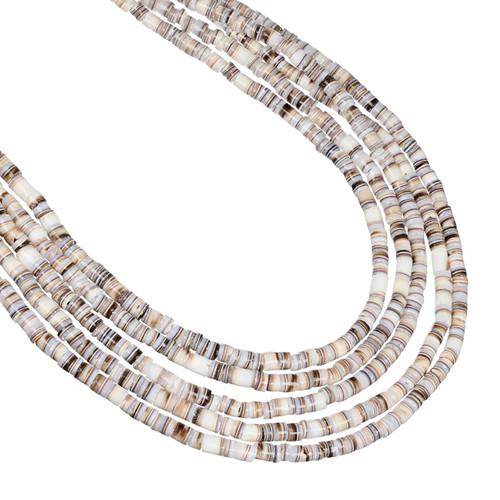Tiger Cowrie Shell Heishi Beads 3mm