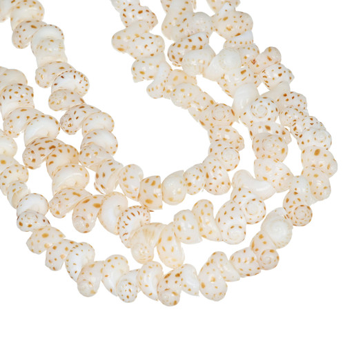 Moonshell Snail Beads 12x7mm-Tiger