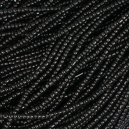 African Glass Beads 3-4mm Black