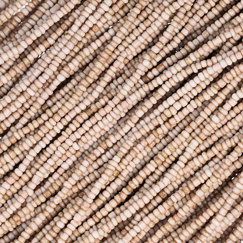 African Glass Beads 2.5-3.5 -Warm Beige