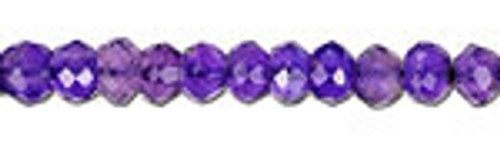 Round Faceted Beads 4mm 15 Inch Strand-Amethyst