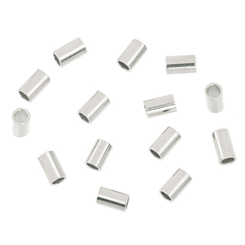 Sterling Silver Crimp Beads 2x3mm