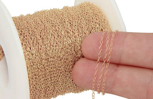 1.6 x 2 mm 14K Gold Filled Bulk Cable Chain