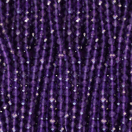 Amethyst Round Faceted 4mm Beads