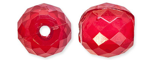 Acrylic Beads 12x11mm Barrel Shape Red