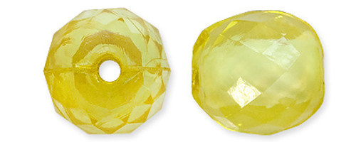 Acrylic 12x11mm Barrel Shape Yellow