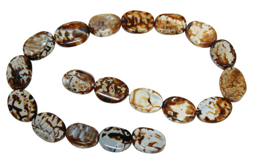 Irregular Semi-Oval Smooth Gemstone Beads 23-26x17-19 mm  14 IN Strand-Agate
