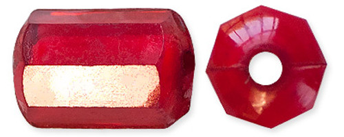 Octagon Beads- Acrylic Red