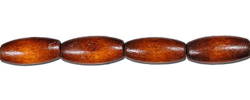 Dyed Yellow Brown Wood Beads, Barrel