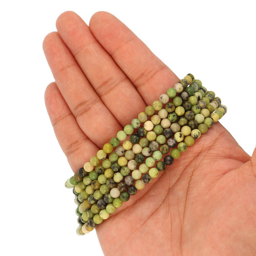 4.5 mm Natural Chrysoprase Round Smooth Gemstone Beads