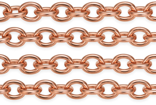 1 Ft 3.6 X 4.25 mm Unsoldered Links Copper Cable Chain