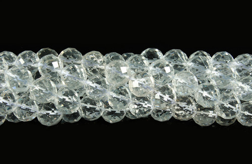 Faceted Beads 8mm 15 IN Strand-Clear Quartz