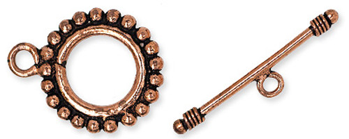 1 Set 17 mm Copper Toggle Clasp Daisy Style